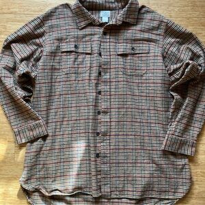 L.L. Bean heavyweight Flannel Plaid Shirt